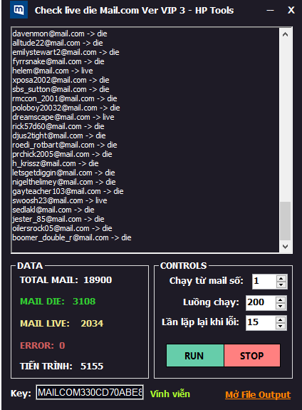 Mailcom Live Die Checker