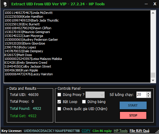 Tool Extract Uid Từ Uid VIP - Tìm UID cá nhân Facebook